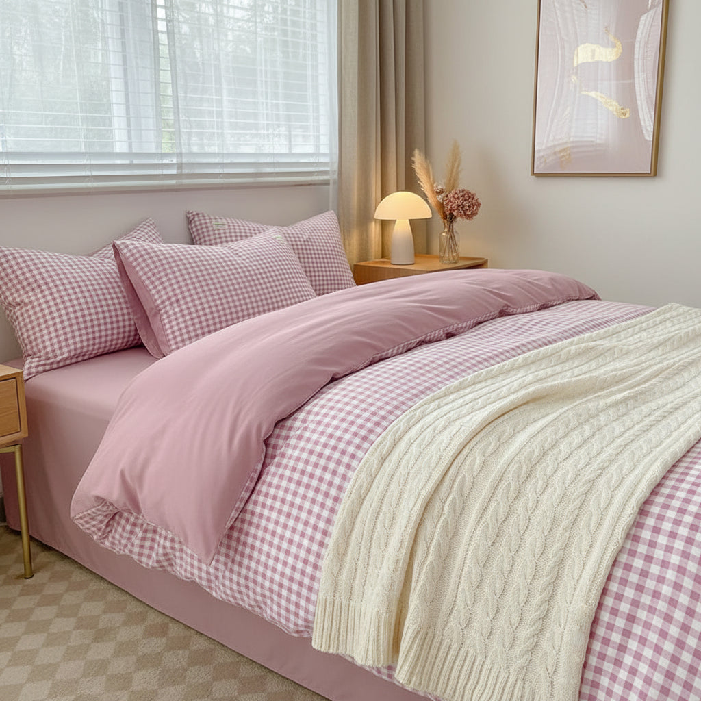Housse de Couette 3 Pièces avec Taies d'Oreiller