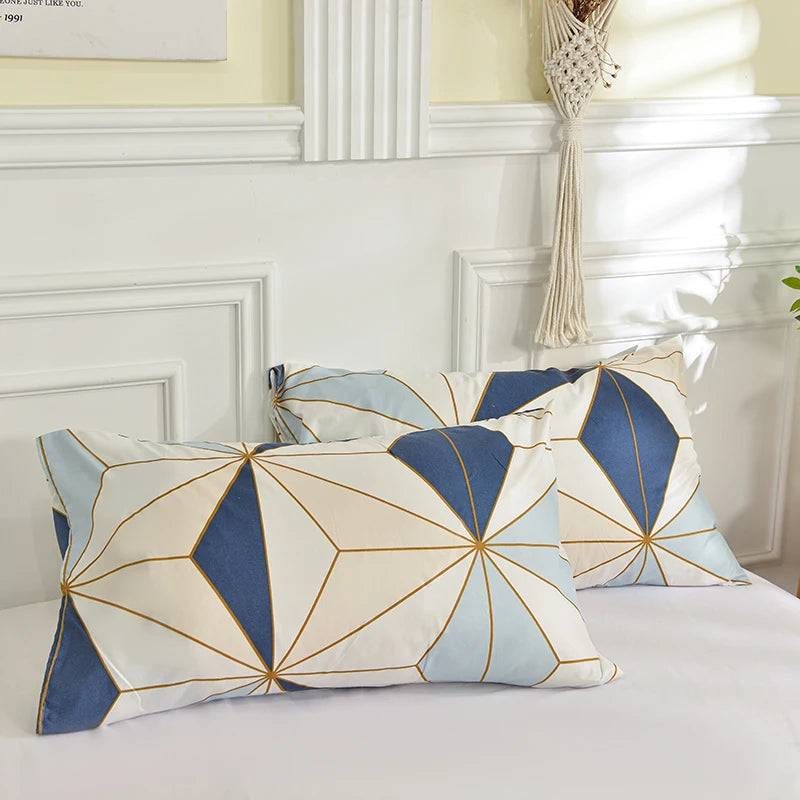 Taie d'oreiller Imprimée – Lot de 2 | Plusieurs Coloris