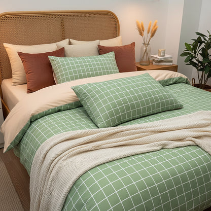 Housse de Couette 3 Pièces avec Taies d'Oreiller