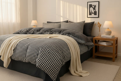 Housse de Couette 3 Pièces avec Taies d'Oreiller