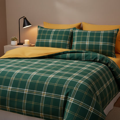 Housse de Couette 3 Pièces avec Taies d'Oreiller