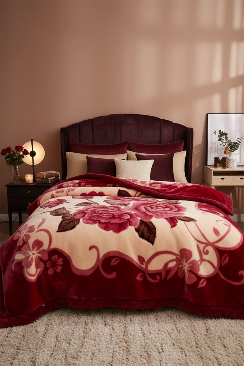 Couverture Lestée Raschel Premium — Velours Biface Hiver 2 à 5 kg
