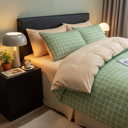 Housse de Couette 3 Pièces avec Taies d'Oreiller