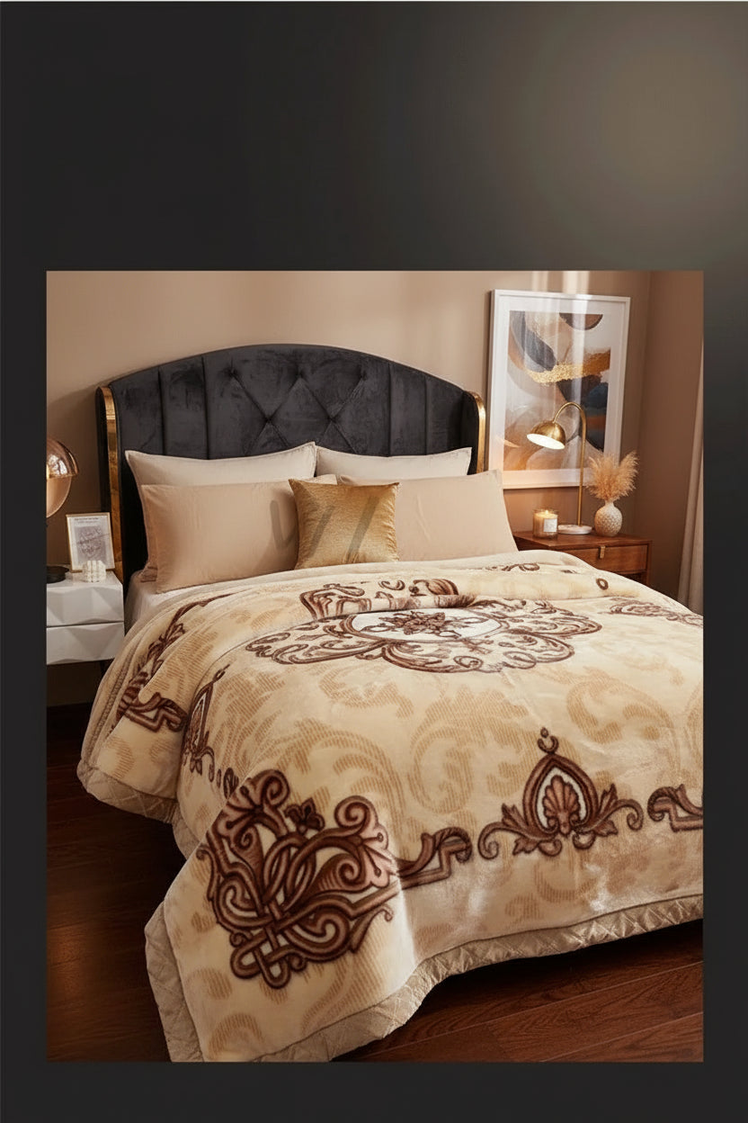 Couverture Lestée Raschel Premium — Velours Biface Hiver 2 à 5 kg