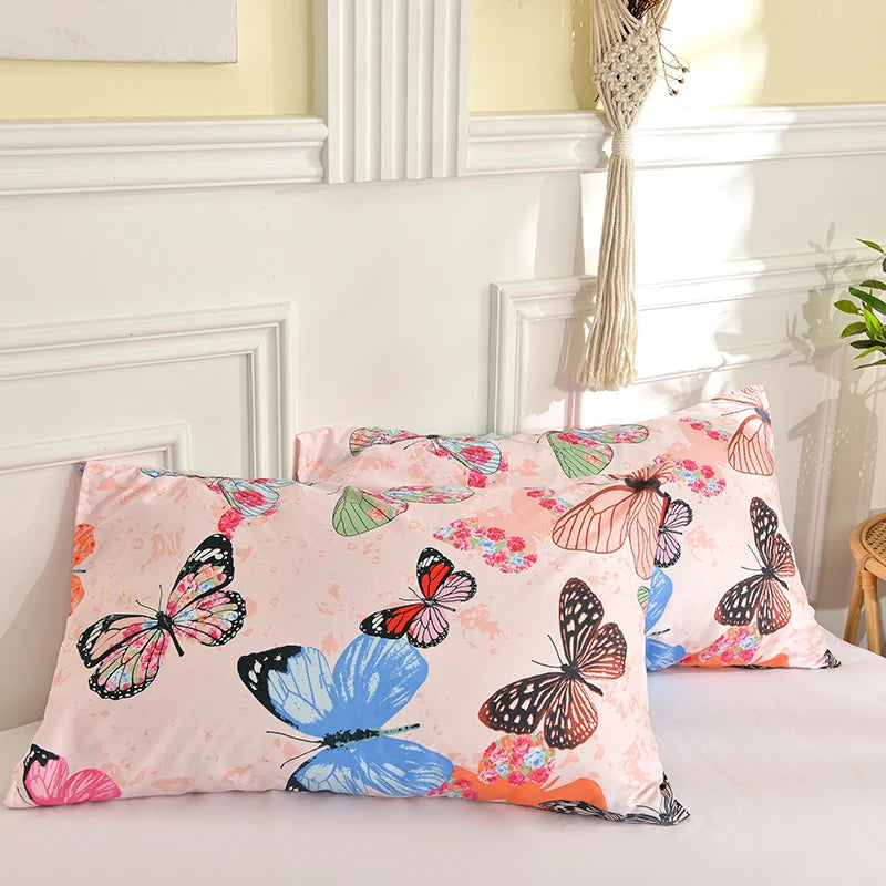 Taie d'oreiller Imprimée – Lot de 2 | Plusieurs Coloris