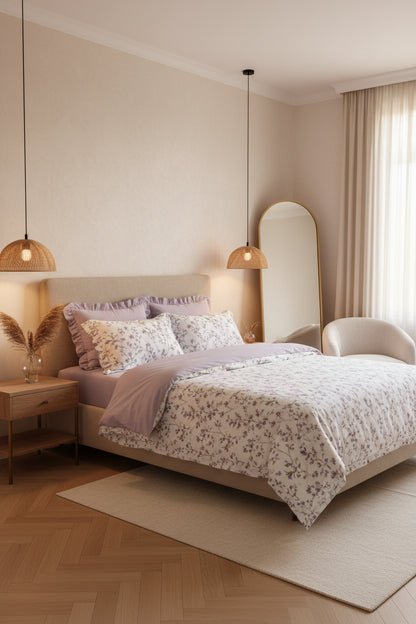 2026 Washed Cotton Double Yarn Single Quilt Cover Simple Wind Ins Wind Small Floral Korean Version Duvet Skin Friendly Bedding