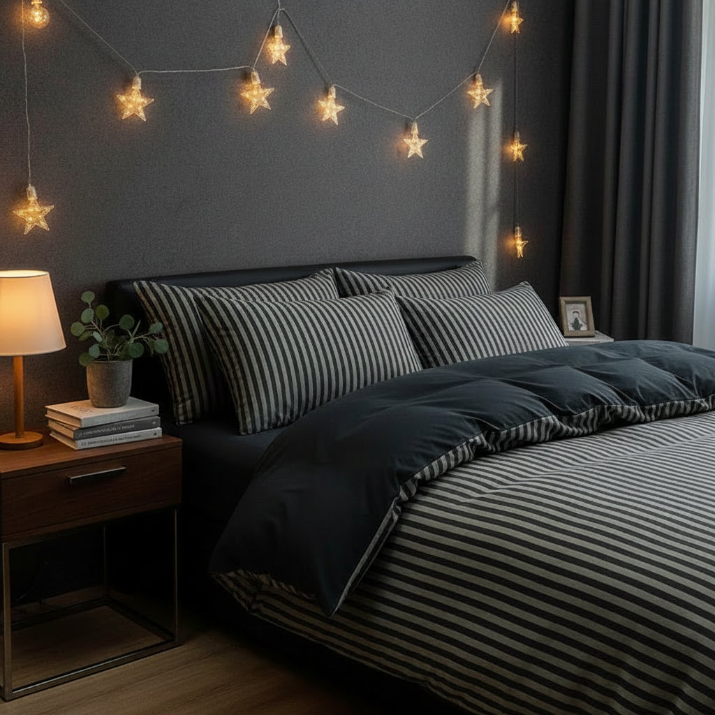 Housse de Couette 3 Pièces avec Taies d'Oreiller