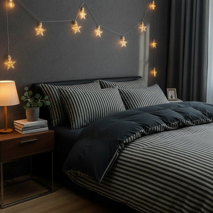 Housse de Couette 3 Pièces avec Taies d'Oreiller