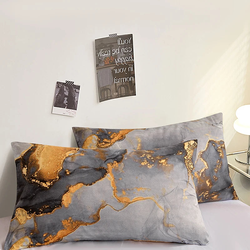 Taie d'oreiller Imprimée – Lot de 2 | Plusieurs Coloris