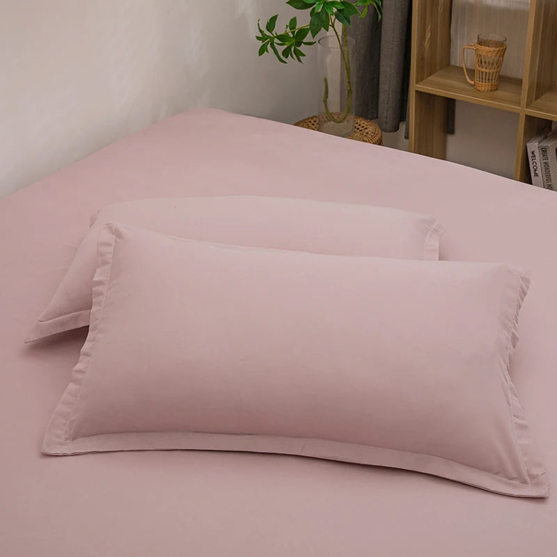 Taie d'oreiller Décorative – Lot de 2 | 48x74 cm | Plusieurs Coloris