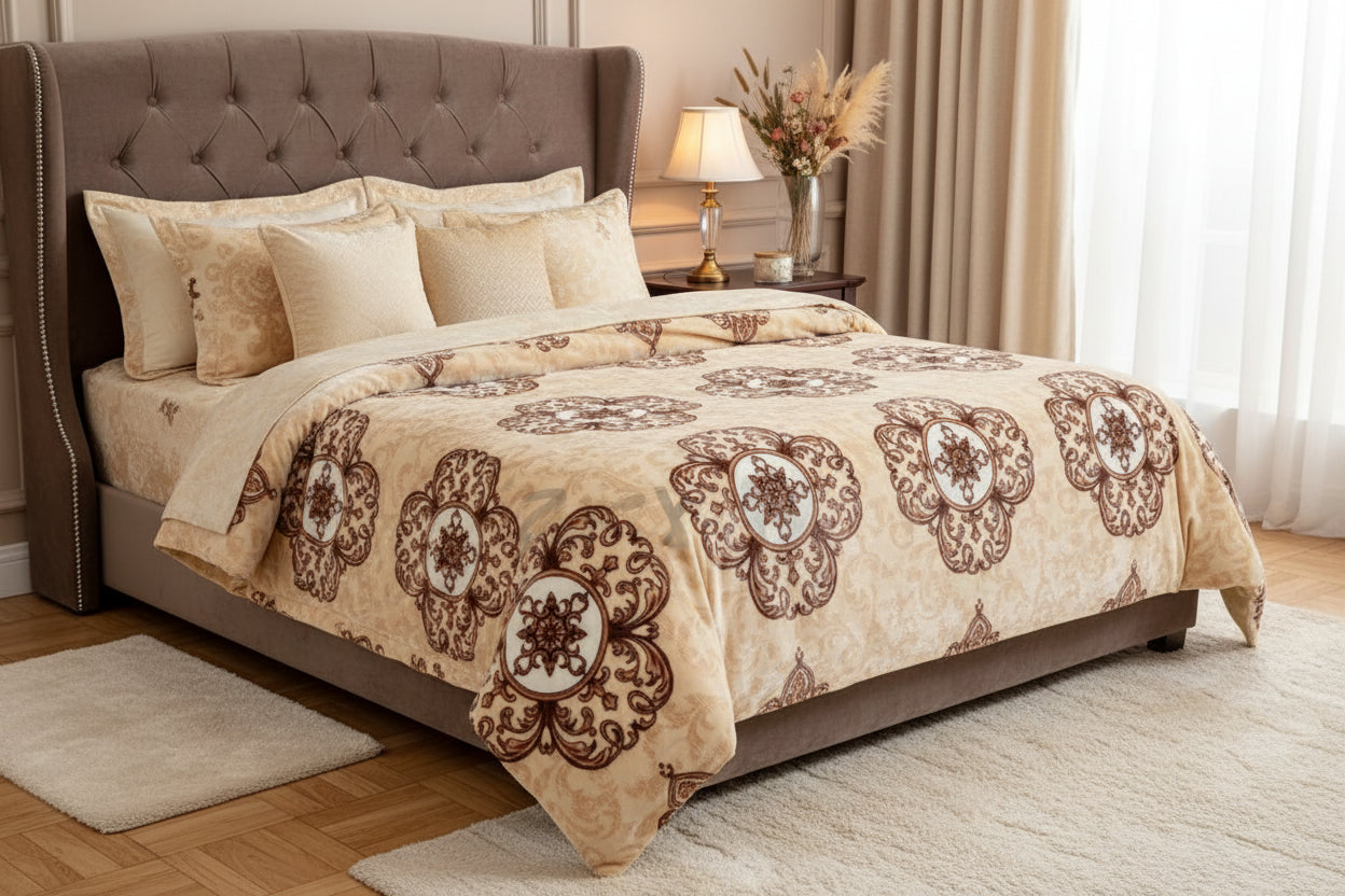 Couverture Lestée Raschel Premium — Velours Biface Hiver 2 à 5 kg
