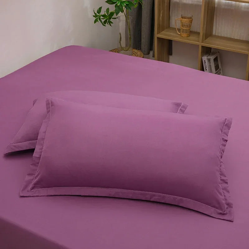 Taie d'oreiller Décorative – Lot de 2 | 48x74 cm | Plusieurs Coloris
