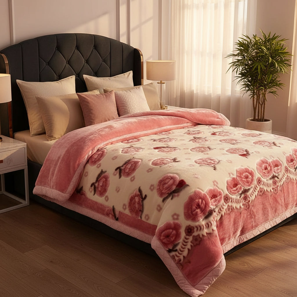 Couverture Lestée Raschel Premium — Velours Biface Hiver 2 à 5 kg