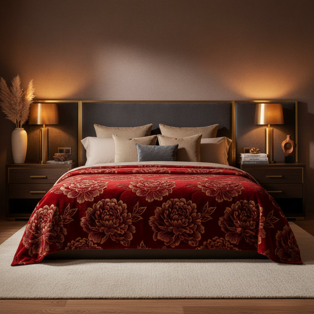 Couverture Lestée Raschel Premium — Velours Biface Hiver 2 à 5 kg