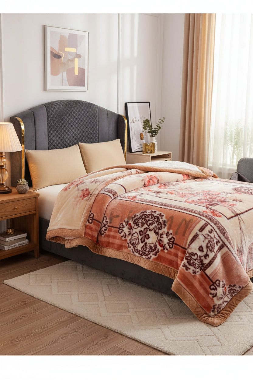 Couverture Lestée Raschel Premium — Velours Biface Hiver 2 à 5 kg