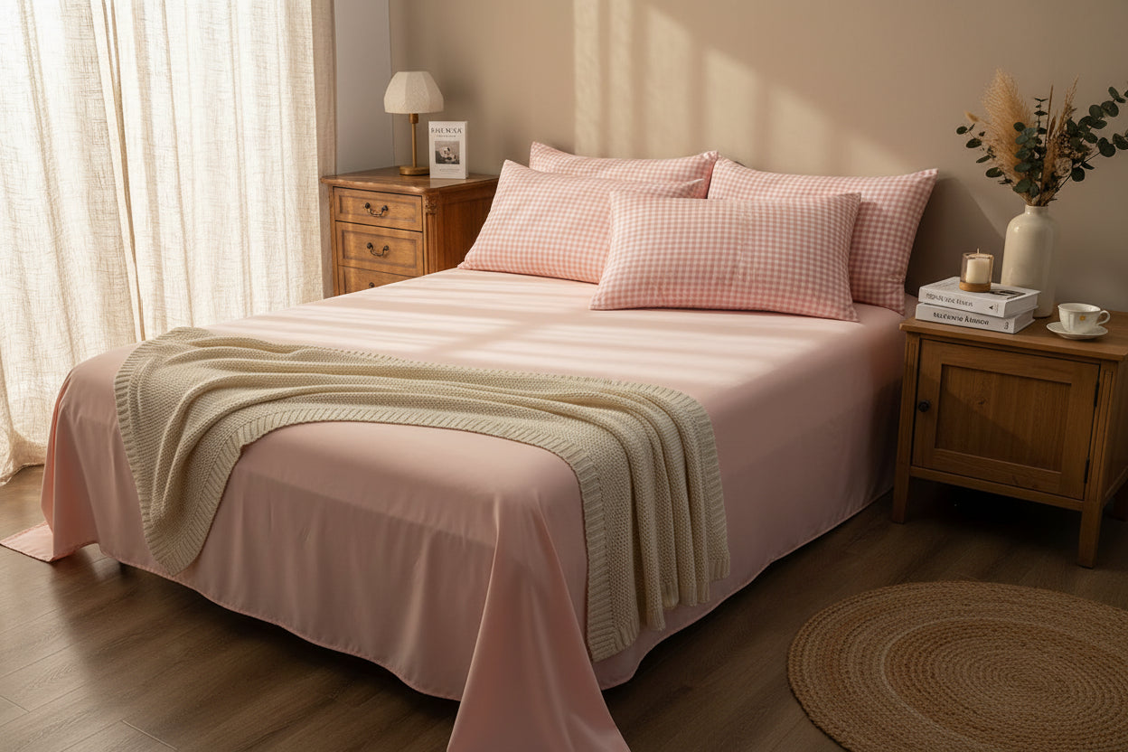 Housse de Couette 3 Pièces avec Taies d'Oreiller
