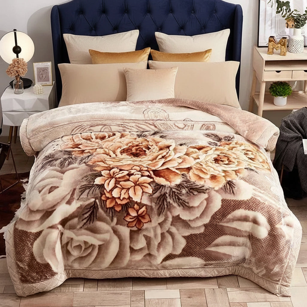 Couverture Lestée Raschel Premium — Velours Biface Hiver 2 à 5 kg