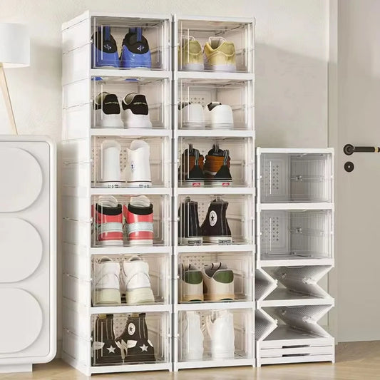 Boîte à Chaussures Transparente Pliable