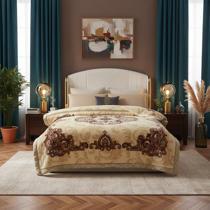 Couverture Lestée Raschel Premium — Velours Biface Hiver 2 à 5 kg