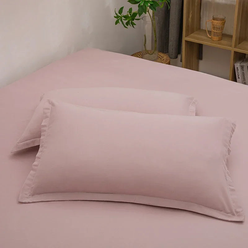 Taie d'oreiller Décorative – Lot de 2 | 48x74 cm | Plusieurs Coloris