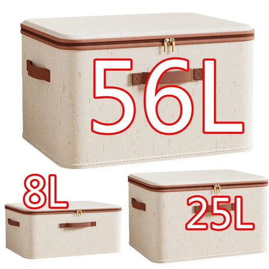Boîte de rangement coton lin
