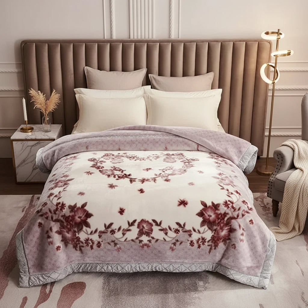 Couverture Lestée Raschel Premium — Velours Biface Hiver 2 à 5 kg