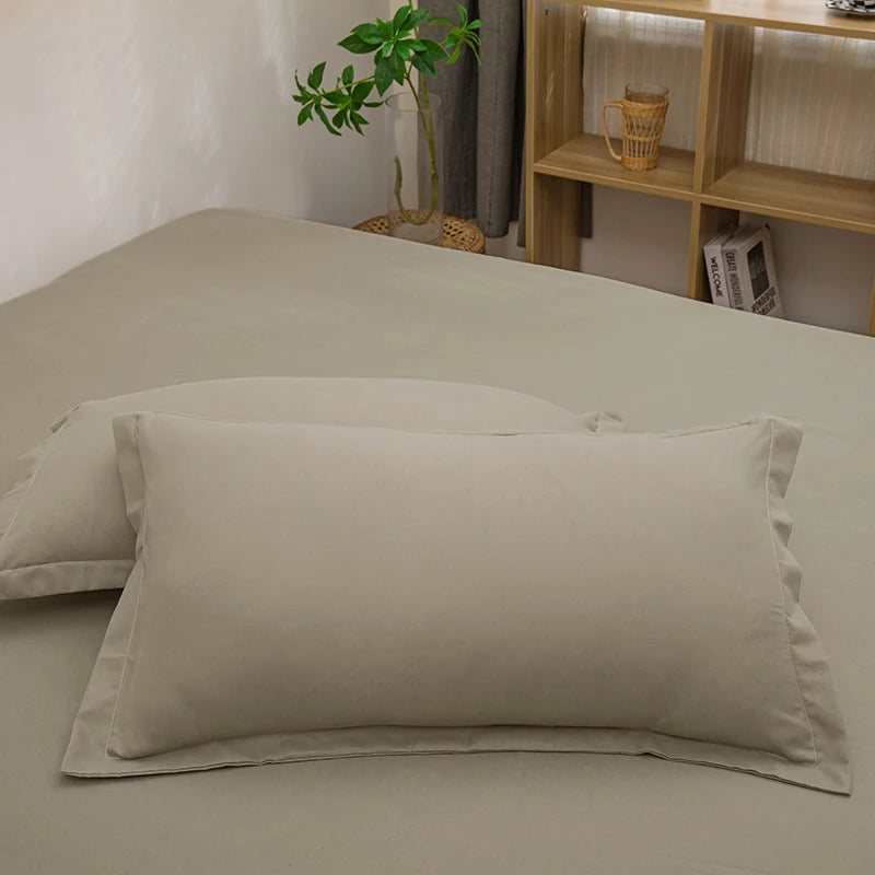 Taie d'oreiller Décorative – Lot de 2 | 48x74 cm | Plusieurs Coloris