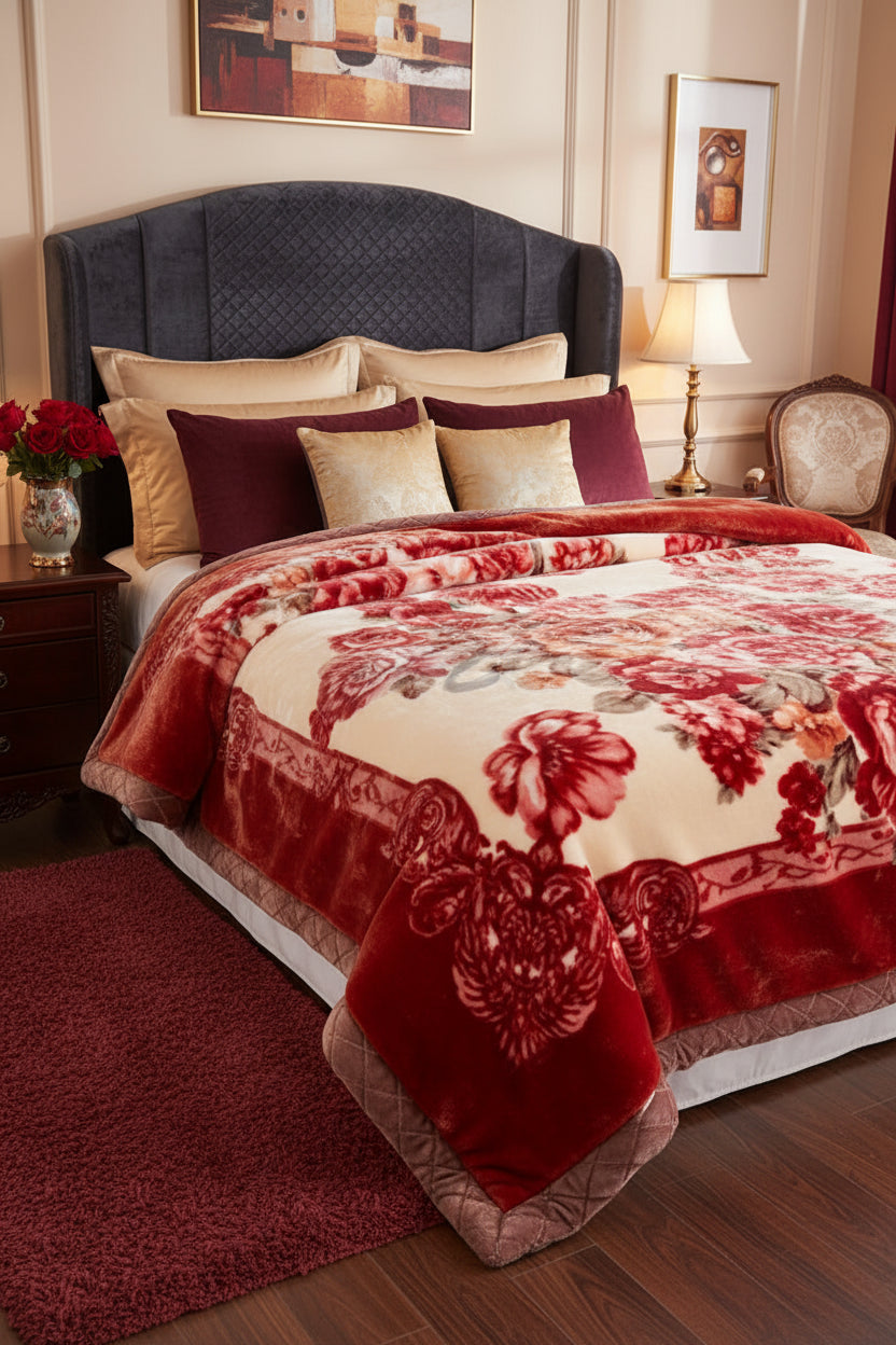 Couverture Lestée Raschel Premium — Velours Biface Hiver 2 à 5 kg