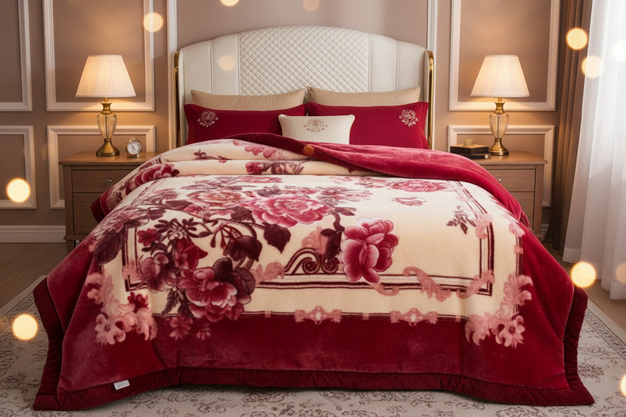 Couverture Lestée Raschel Premium — Velours Biface Hiver 2 à 5 kg