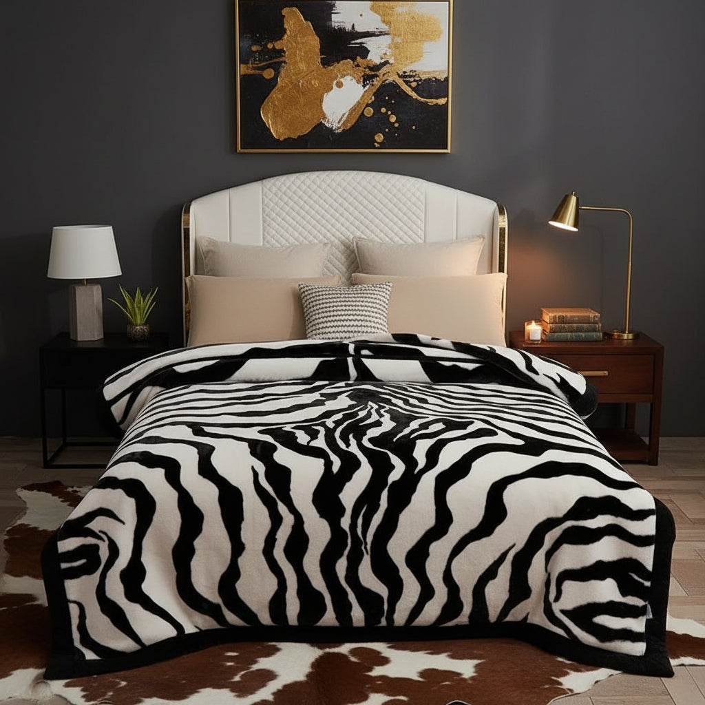 Couverture Lestée Raschel Premium — Velours Biface Hiver 2 à 5 kg