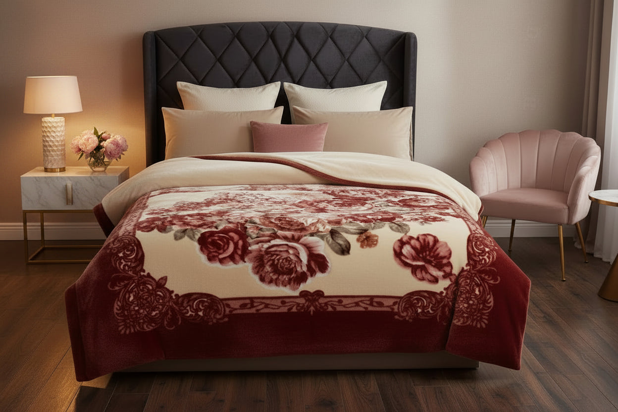 Couverture Lestée Raschel Premium — Velours Biface Hiver 2 à 5 kg