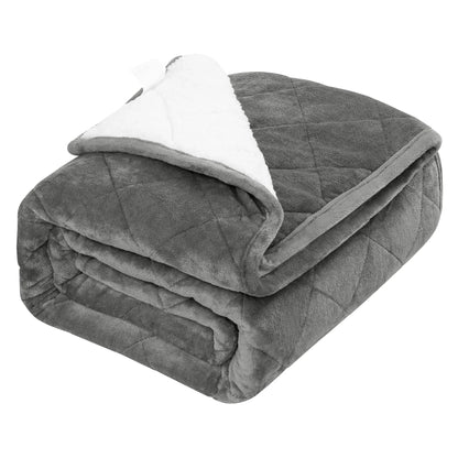Couverture Lestée WOLTU — Flanelle & Sherpa Double Face 7/9/11 kg