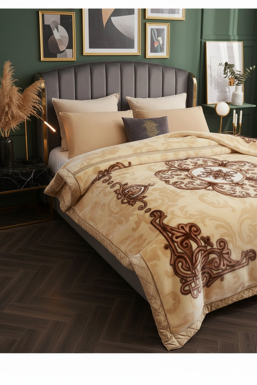 Couverture Lestée Raschel Premium — Velours Biface Hiver 2 à 5 kg