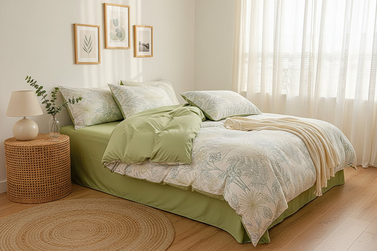 2026 Washed Cotton Double Yarn Single Quilt Cover Simple Wind Ins Wind Small Floral Korean Version Duvet Skin Friendly Bedding