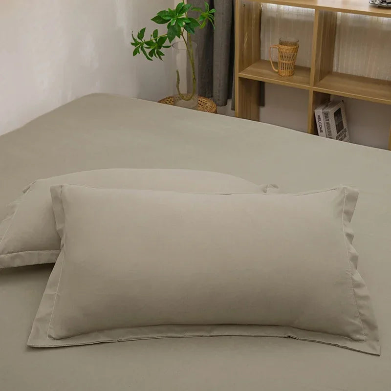 Taie d'oreiller Décorative – Lot de 2 | 48x74 cm | Plusieurs Coloris