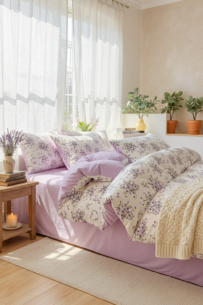 2026 Washed Cotton Double Yarn Single Quilt Cover Simple Wind Ins Wind Small Floral Korean Version Duvet Skin Friendly Bedding