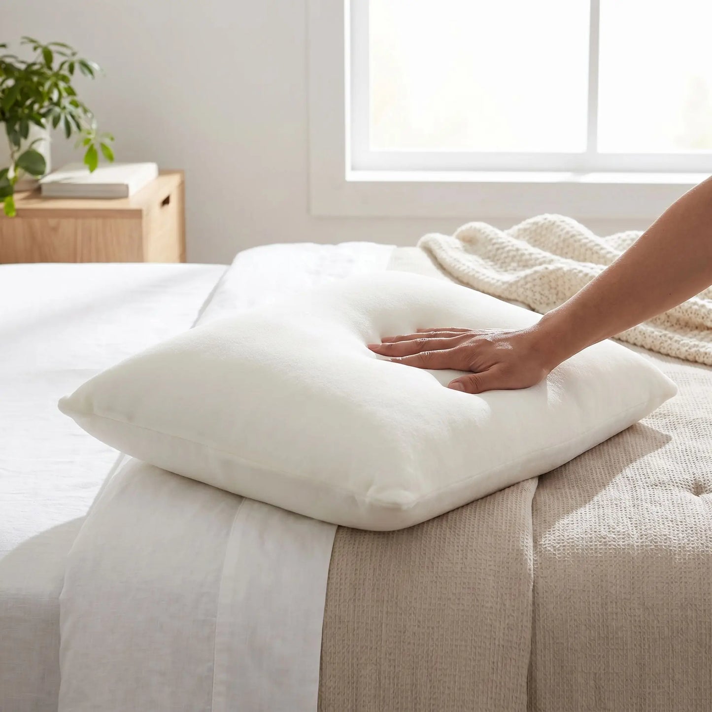 Oreiller Ferme Épais à Mémoire de Forme 40x60 cm – Soutien Orthopédique Cervical