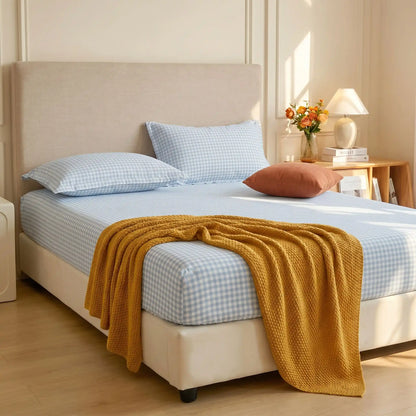 Drap Housse Ajustable Antidérapant – Élastique Tout Autour, 5 Tailles
