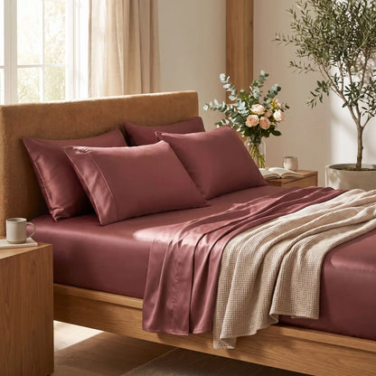 Drap Housse Satiné Ice Silk Effet Soie – 19 Couleurs