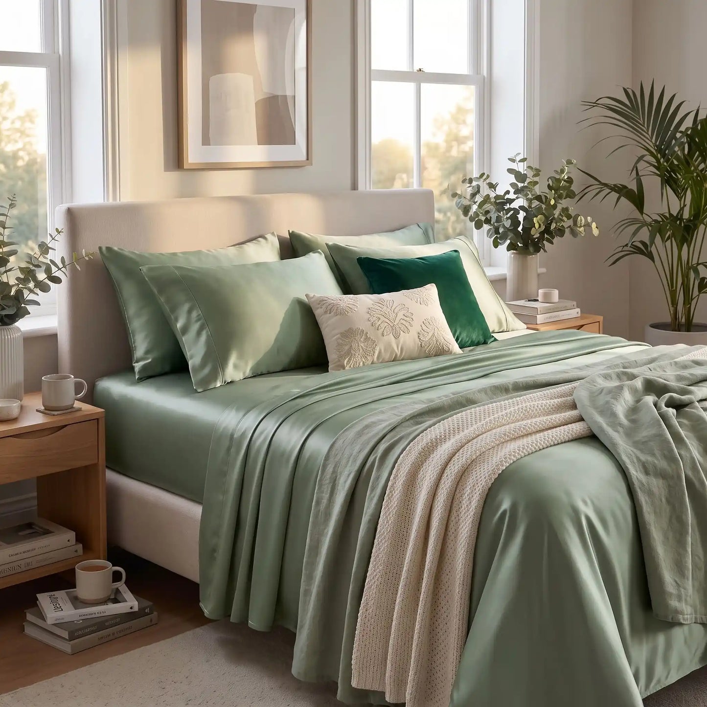 Drap Housse Satiné Ice Silk Effet Soie – 19 Couleurs