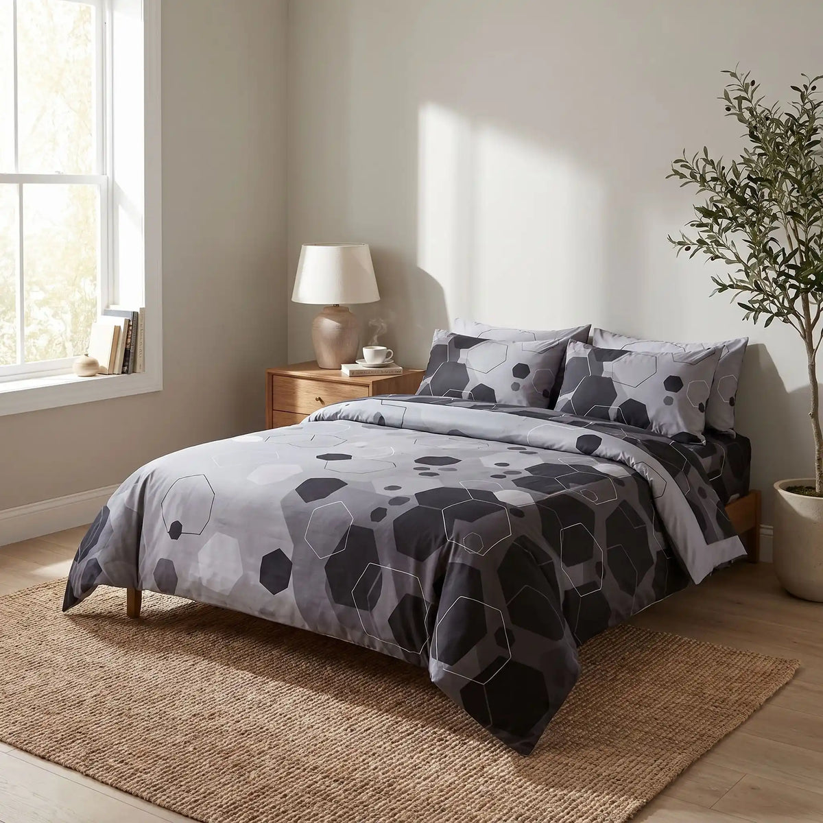Drap Housse Hexagones Polyester