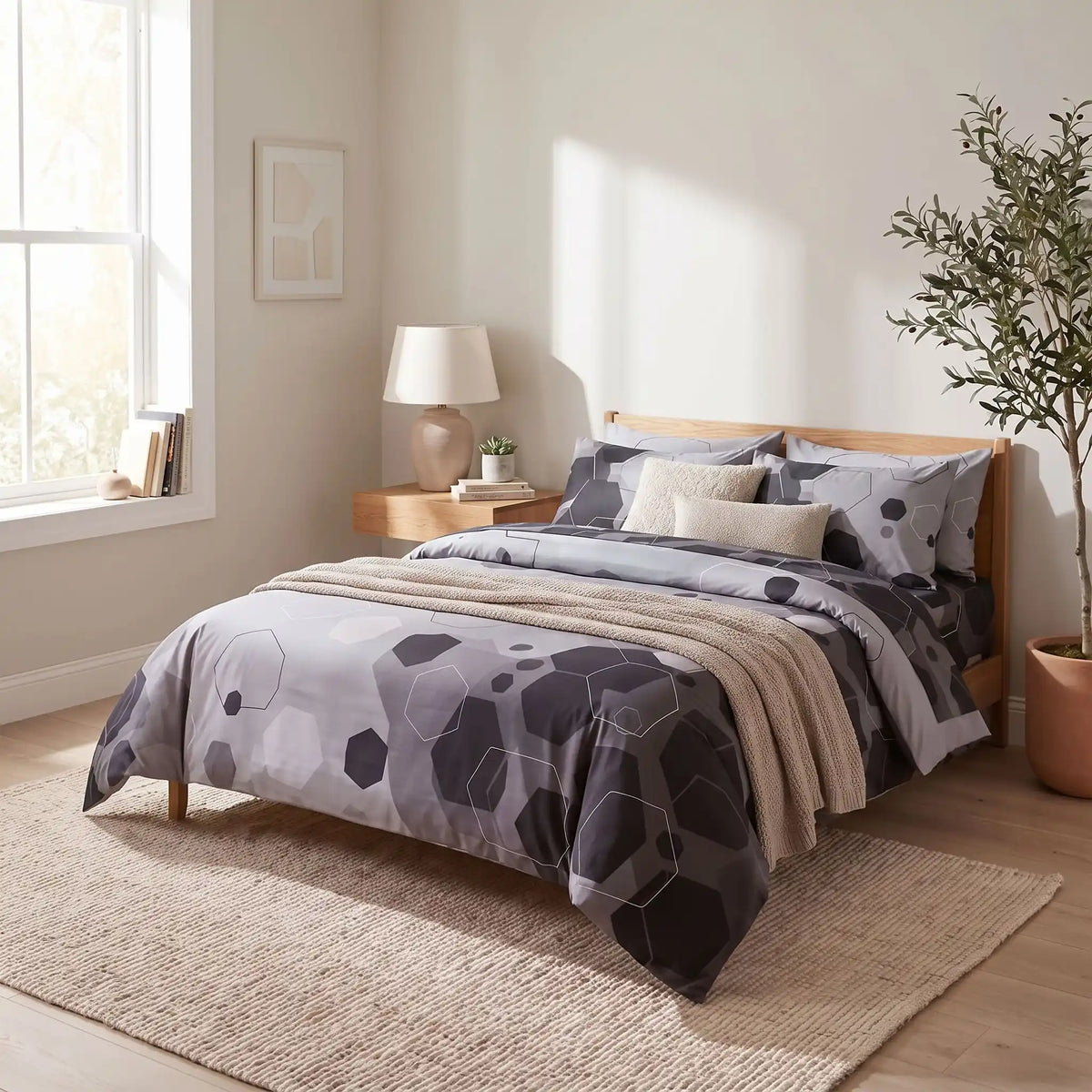 Drap Housse Hexagones Polyester